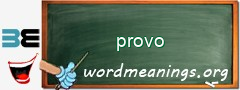 WordMeaning blackboard for provo